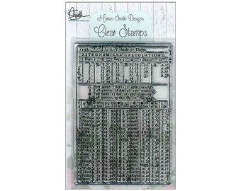 Rubber Stamp Marion Smith Texture Astronomy Astronomical Chart Stamping Art Journaling Mixed Media Crafts