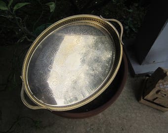 Brass Dresser Tray 1980's