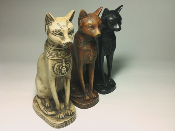 Items similar to 3Beautiful Amazing Handmade Ancient Egyptian Cat God ...