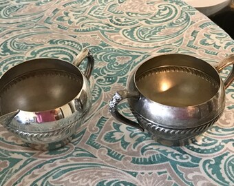 Set of Silverplate Creamer and Sugar