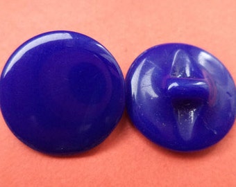 8 glass buttons buttons dark blue-18 mm (1382)