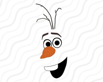 Olaf SVG, Frozen SVG, Olaf Face SVG Cut table Design,svg,dxf,png Use With Silhouette Studio & Cricut_Instant Download