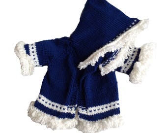 Pull Cardigan à capuche en laine infantile - capuchon pour bébé 6 mois