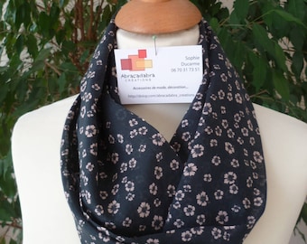 SCARF INFINITY SCARF WITH COTTON PRINTS