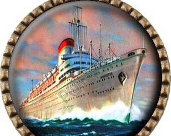Bronze pendant Cabochon - starboard liner (488)