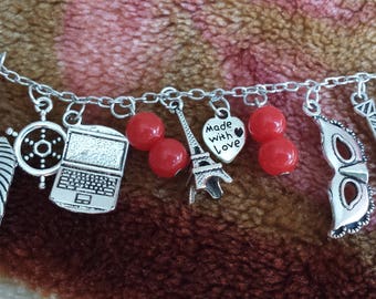 Fifty shades of Grey inspired bracelet