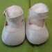 White Leather Mary Jane Doll Shoes Vintage Doll Shoes- Size 5