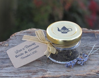 Set of 27 - Tea Favors, Tea Party Favors, Love is Brewing, A Baby is Brewing, Tea Wedding Favors, Bridal Shower Favors, Bridal Tea Favors