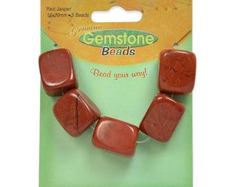 Expo Red Jasper Nugget Beads Pack of 5
