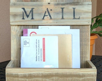 Mail Holder made from Reclaimed and Repurposed Pallet Wood