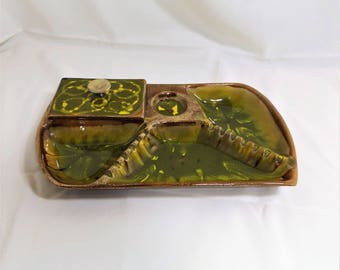 Vintage Mid-Century Modern Smoking Set Ashtray by California Originals, 319, USA