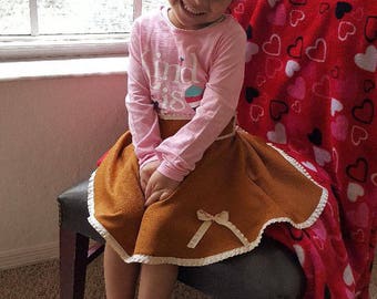 Toddler Circular Bow skirt