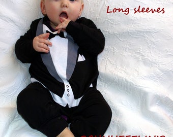 Baby Taufanzug, tuxedo onesie, Neugeboren Baby Frack, Baby Taufanzug, Baby Smoking Body - Muttertag, Hochzeit Qualitätsprodukt