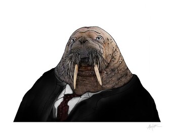 William Howard Taft. As a Walrus. -Fine Art Print