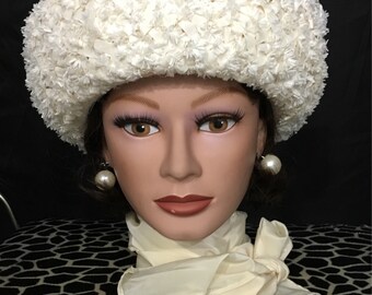 Vintage White Straw Hat
