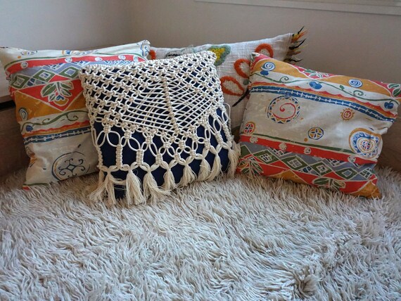 Macrame Pillow Cover for Boho Home Decor, Wedding Decor, Decorative Pillow Cover, Cushion Cover, Housewarming Gift for Her