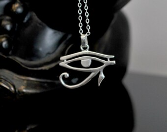 Eye of Horus necklace, Sterling silver 925 , egyptian symbolism, symbolic necklace, womens jewelry, mens jewelry, egyptian jewelry