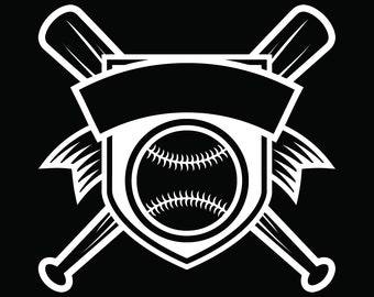 Baseball Logo #42 Bats Crossed Ball Diamond League Equipment Team Game Field Sports Company Logo .SVG .EPS .PNG Vector Cricut Cut Cutting