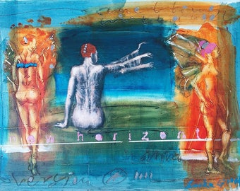 MEETING - NEW HORIZONT 54x44cm by Greg Lerka