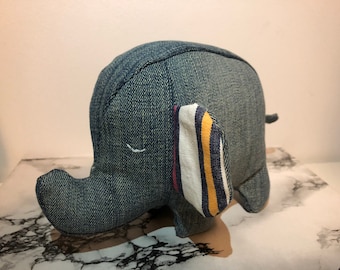 Handmade Stuffed Elephant Plushie Toy