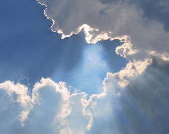 Reborn in Light, Cloudscape, Fine Art Matted Photography