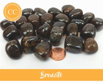 3 x Bronzite Tumbled Stones