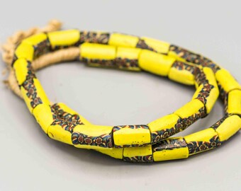 Venetian Millefiori African Trade Beads 9x12-16mm Beads 31 on 19" Strand TB-314