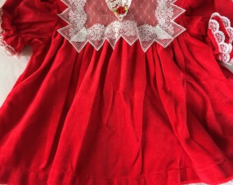 Vintage Cuddle Teen Red Dress