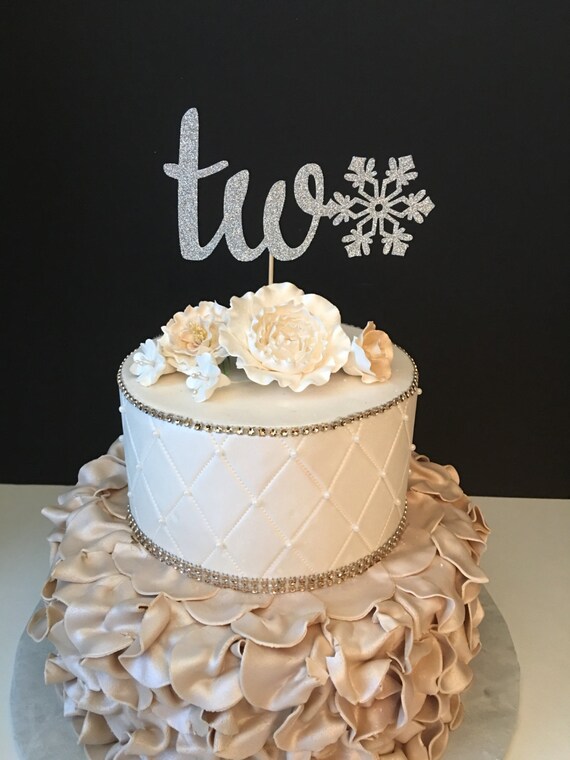 One Winter Wonderland Glitter Birthday Cake Topper First Snowflake One Winter Wonderland Glitter Birthday Cake Topper First Snowflake