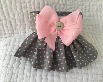 Dog Diaper with a Removable Bow