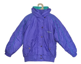 Purple ski jacket / turquoise