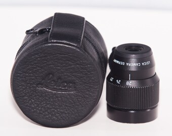Leica Variable Viewfinder Black for 21/24/28mm with Leica Genuine Leather Case