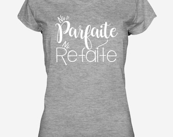 PERFECT or REDONE.2 / gray women T-shirt
