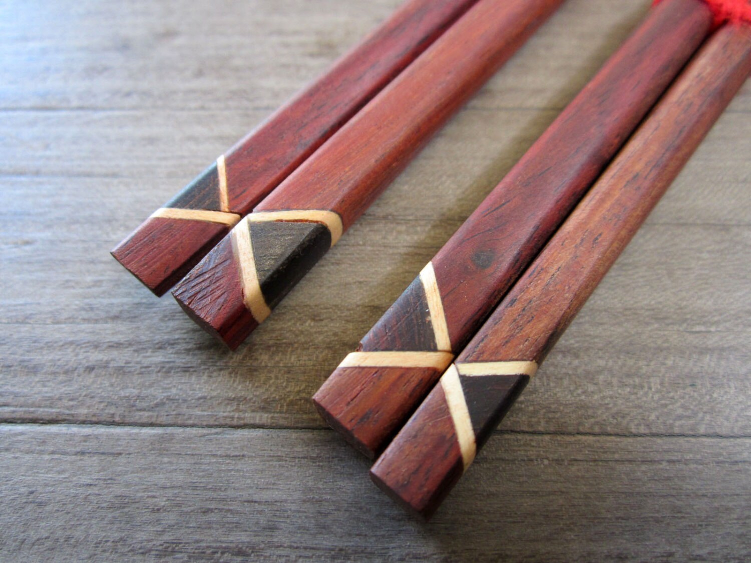 Wood Chopstick Set Set of 2 Pairs Wooden Chopsticks