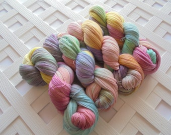 EMMA Hand-Dyed Yarn, Jane Austen Yarn Collection, Lace-Weight Yarn, Indie-Dyed Yarn, Lace Knitting Yarn, Crochet Silk Yarn, Sparkly Lace
