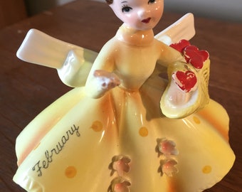 Vintage Lefton Girl Figurine of the Month February