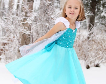 Elsa dress princess dress Frozen birthday party dress or portrait