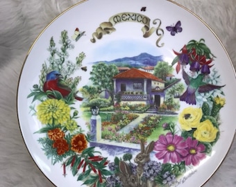 Dot Barlowe Mexican Garden collector plate