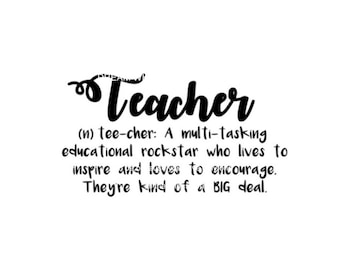 Download Teacher definition | Etsy