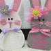 Easter Decor-Spring Decor-Gray or White Easter Bunny