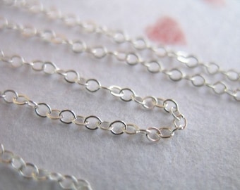 Sterling Silver Flat Cable Chain, 2x1.5 mm, 5-500 ft, by the foot / spool, SS..S88..hp