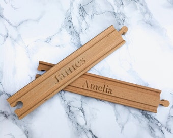Personalised wooden brio train track . Children's Toy . Trains . Birthday gift . Birthday Present . Christmas gift . Christmas Present .