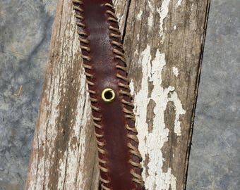 Men's leather wrist cuff