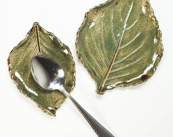 Leaf Set - Spoon Rest - Soap Dish - Trinket Trays - Tea Bag Rest