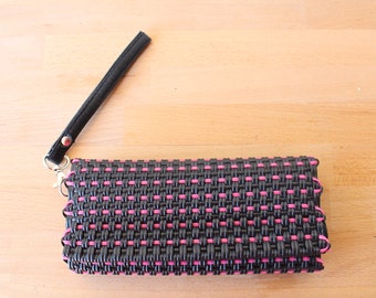Black & Pink Mexican Plastic / Leather Wallet