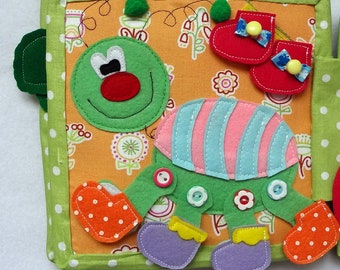 Busy Book, Toddler toys, Soft book, First Book, Toddler book, Fabric Book,Toddler activity, quiet book,Interactive books