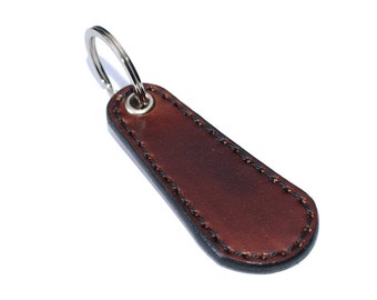 Brown Leather Key Fob / Keychain Wristlet, Leather Keychain, Leather Key Holder / Mens Keychain, Leather Key Ring, Leather Key Chain