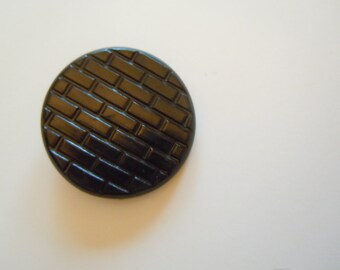 Vintage Large Black Shank Button