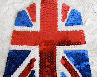 British Flag Sequined Appliques