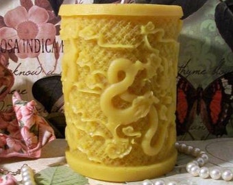 Beeswax Dragon Pillar Candle